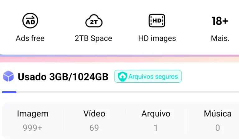 Melhor aplicativo para armazenamento de fotos e vídeos gratuito